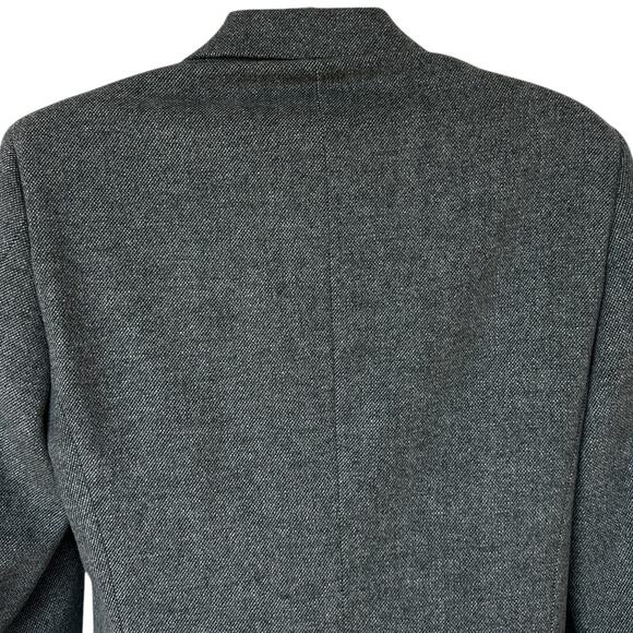Vintage DKNY Blazer Gray Black White Wool Blend Tweed Overcoat Men's Size 36R - Picture 8 of 11
